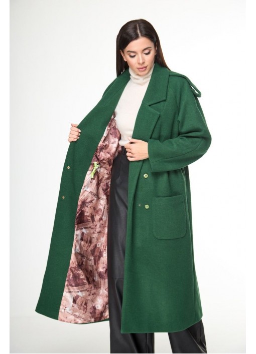 Женское пальто Anelli 1154 зеленый